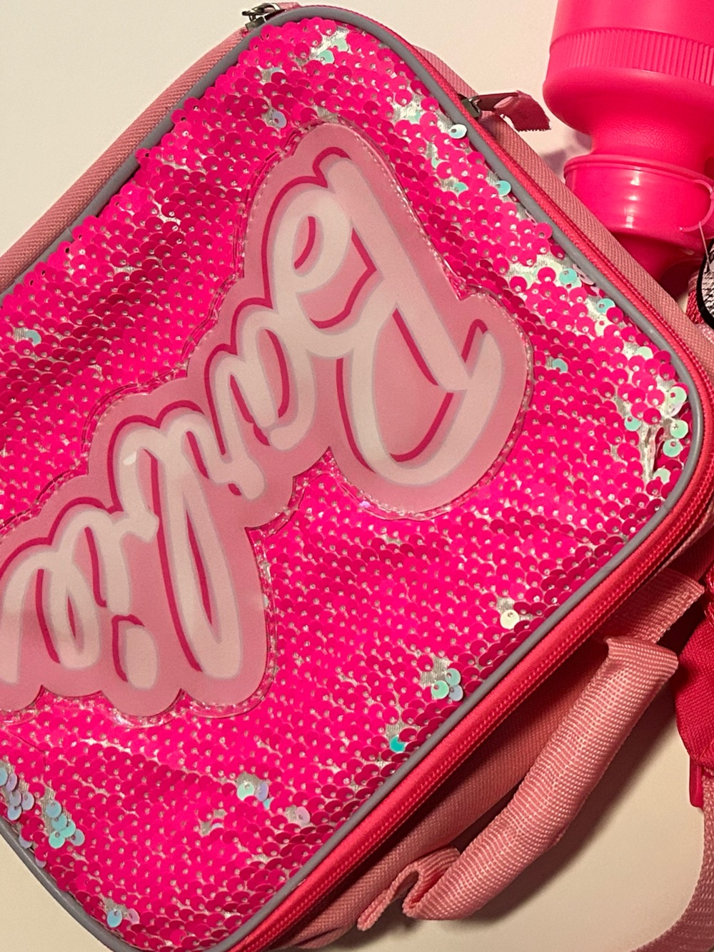Barbie Pink Kids 5 piece Backpack with lunchbox, and water bottle NWT - Picture 8 of 12